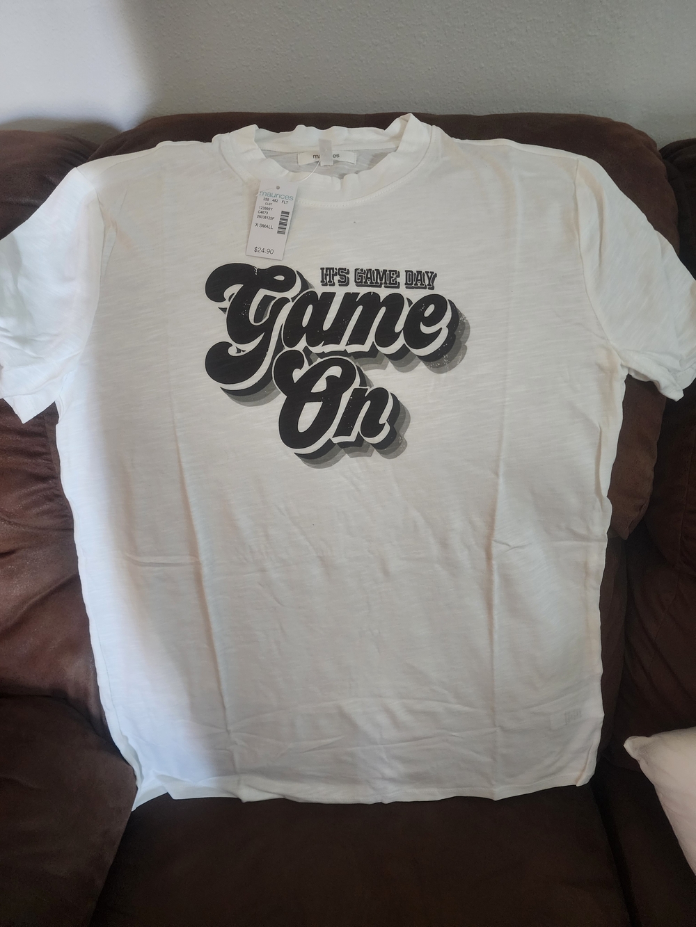 Maurices White 'Game On' Short Sleeve Tee